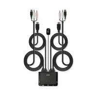 Lindy 42345 interruptor KVM Montaje en rack Negro