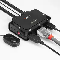 Lindy 42345 interruptor KVM Montaje en rack Negro