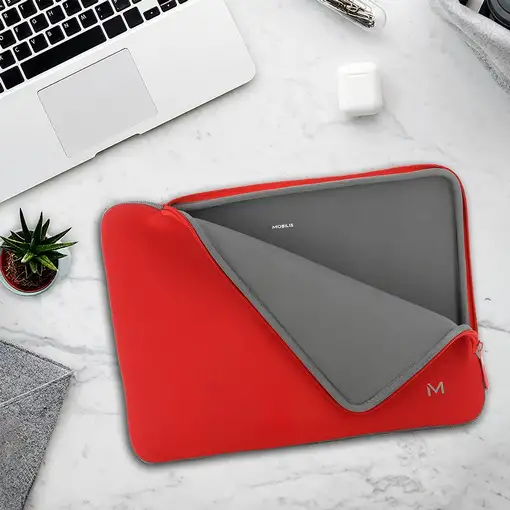 Mobilis 049019 maletines para portátil 35,6 cm (14") Funda Gris, Rojo