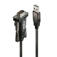 Lindy 42855 cable de serie Gris, Transparente 1,5 m USB tipo A DB-9