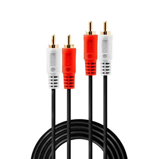 Lindy 35660 cable de audio 1 m 2 x RCA Rojo, Blanco