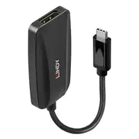 Lindy 43337 adaptador de cable de vídeo 0,13 m USB Tipo C DisplayPort Negro