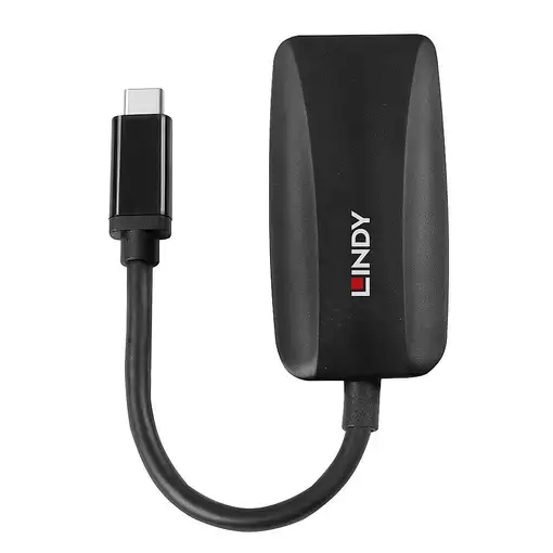 Lindy 43337 adaptador de cable de vídeo 0,13 m USB Tipo C DisplayPort Negro