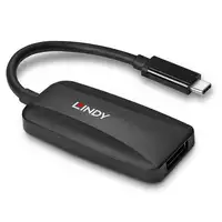 Lindy 43337 adaptador de cable de vídeo 0,13 m USB Tipo C DisplayPort Negro