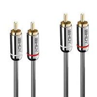 Lindy 35345 cable de audio 1 m 2 x RCA Antracita
