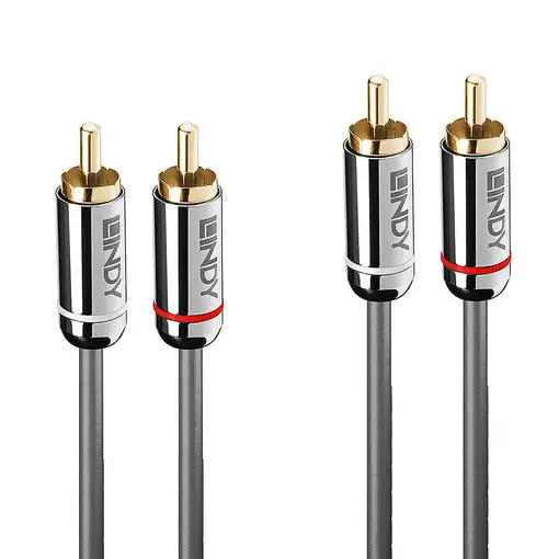Lindy 35345 cable de audio 1 m 2 x RCA Antracita