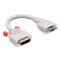 Lindy 41222 adaptador de cable de vídeo 0,2 m DVI-A VGA (D-Sub) Gris