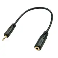 Lindy 35698 cable de audio 0,2 m 2,5mm 3,5mm Negro