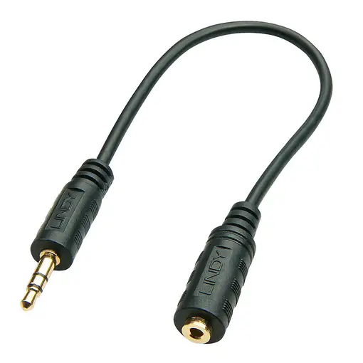 Lindy 35699 cable de audio 20 m 3,5mm 2,5mm Negro