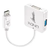 Lindy 41028 adaptador de cable de vídeo DisplayPort DVI-D + VGA (D-Sub) + HDMI Neg