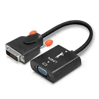 Lindy 38189 adaptador de cable de vídeo 0,1 m DVI-D VGA (D-Sub) Negro