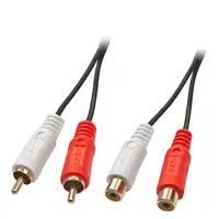 Lindy 35671 cable de audio 2 m 2 x RCA Negro, Rojo, Blanco