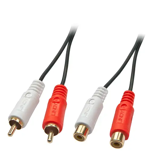 Lindy 35671 cable de audio 2 m 2 x RCA Negro, Rojo, Blanco