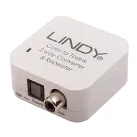 Lindy 70411 cambiador de género para cable Toslink RCA Blanco