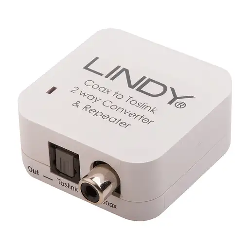 Lindy 70411 cambiador de género para cable Toslink RCA Blanco
