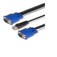 Lindy 32186 cable para video, teclado y ratón (kvm) Negro, Azul 2 m