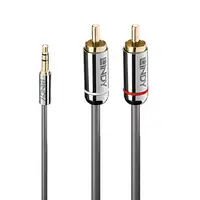Lindy 35333 cable de audio 1 m 3,5mm 2 x RCA Antracita