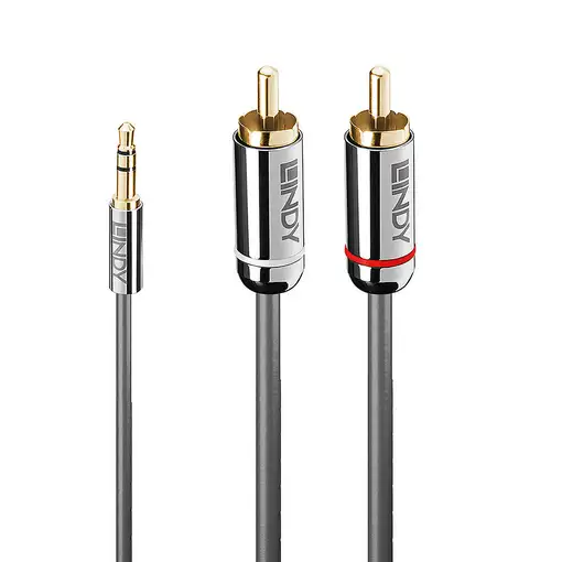 Lindy 35333 cable de audio 1 m 3,5mm 2 x RCA Antracita