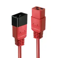 Lindy 30123 cable de transmisión Rojo 1 m C19 acoplador C20 acoplador