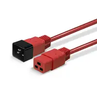 Lindy 30123 cable de transmisión Rojo 1 m C19 acoplador C20 acoplador