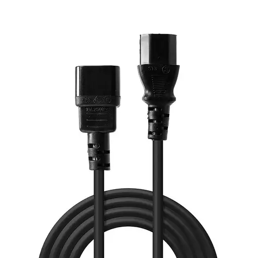 Lindy 30320 cable de transmisión Negro 0,5 m C14 acoplador C13 acoplador