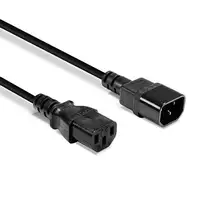 Lindy 30320 cable de transmisión Negro 0,5 m C14 acoplador C13 acoplador