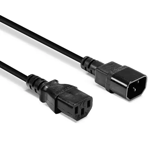 Lindy 30320 cable de transmisión Negro 0,5 m C14 acoplador C13 acoplador