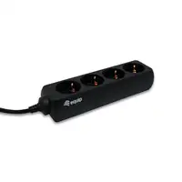 Equip 333281 base múltiple 1,1 m 4 salidas AC Negro