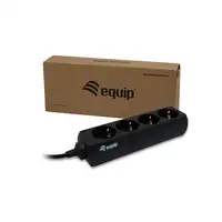 Equip 333281 base múltiple 1,1 m 4 salidas AC Negro