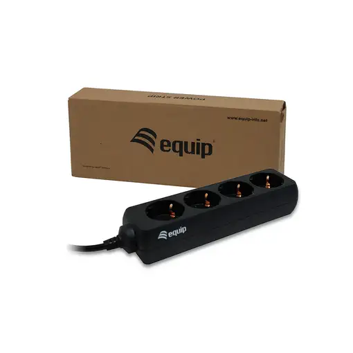 Equip 333281 base múltiple 1,1 m 4 salidas AC Negro