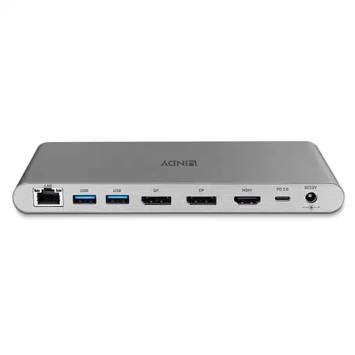 Lindy 43349 base para portátil y replicador de puertos Alámbrico USB 3.2 Gen 1 (3.
