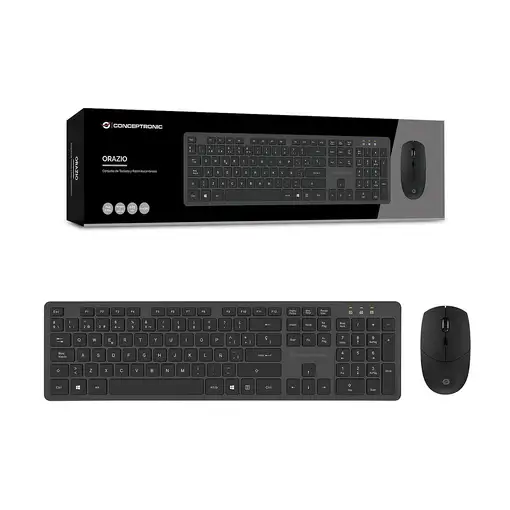 Conceptronic ORAZIO01ES teclado Ratón incluido Oficina RF inalámbrico QWERTY Españ