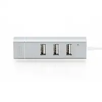 Digitus Concentrador USB 2.0 de 3 puertos y adaptador LAN Fast Ethernet con conexi