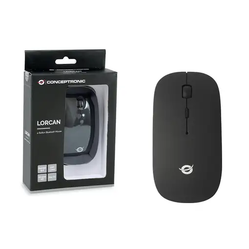 Conceptronic LORCAN01B ratón Oficina Ambidextro Bluetooth Óptico 1600 DPI