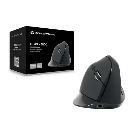 Conceptronic LORCAN03B ratón Oficina mano derecha Bluetooth Óptico 1600 DPI