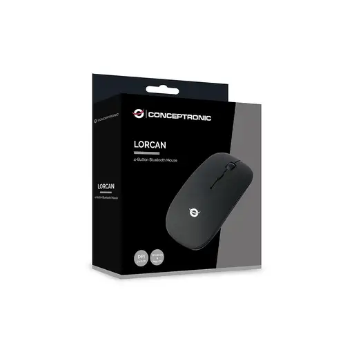Conceptronic LORCAN01B ratón Oficina Ambidextro Bluetooth Óptico 1600 DPI