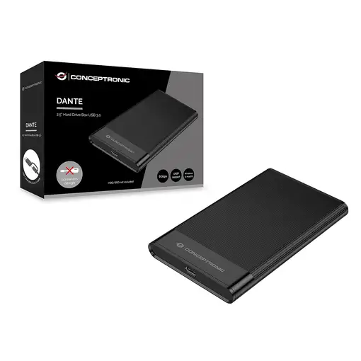 Conceptronic DANTE06B caja para disco duro externo Carcasa de disco duro/SSD Negro
