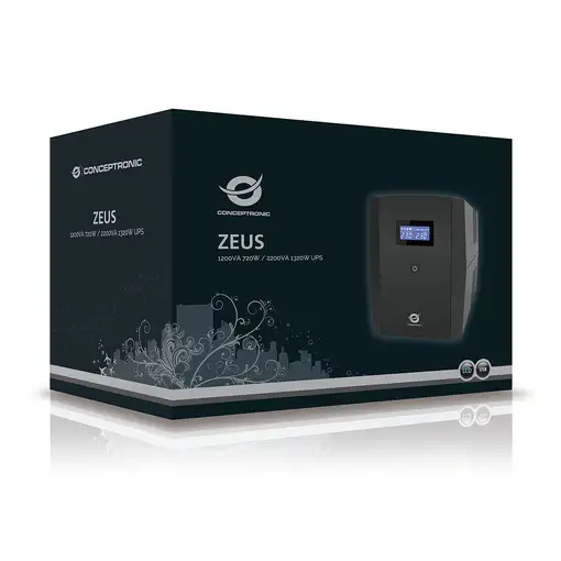 Conceptronic ZEUS03EM sistema de alimentación ininterrumpida (UPS) Línea interacti