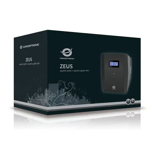 Conceptronic ZEUS04EM sistema de alimentación ininterrumpida (UPS) Línea interacti