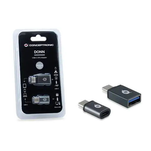 Conceptronic DONN04G cambiador de género para cable USB 3.1 Gen 1 Type-C, USB 2.0