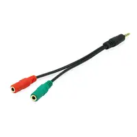 Equip 147943 cable de audio 1,5 m 2 x 3.5mm 3,5mm Negro