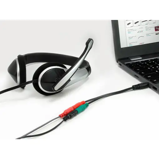 Equip 147943 cable de audio 1,5 m 2 x 3.5mm 3,5mm Negro