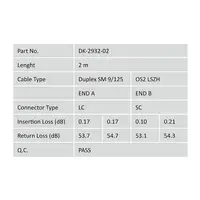 Digitus Cable de conexión modo único de fibra óptica, LC/SC