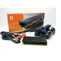 LevelOne Switch KVM de 4 puertos USB con Audio