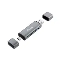 Equip 245460 lector de tarjeta USB 3.2 Gen 1 (3.1 Gen 1) Type-A/Type-C Gris