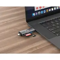 Equip 245460 lector de tarjeta USB 3.2 Gen 1 (3.1 Gen 1) Type-A/Type-C Gris