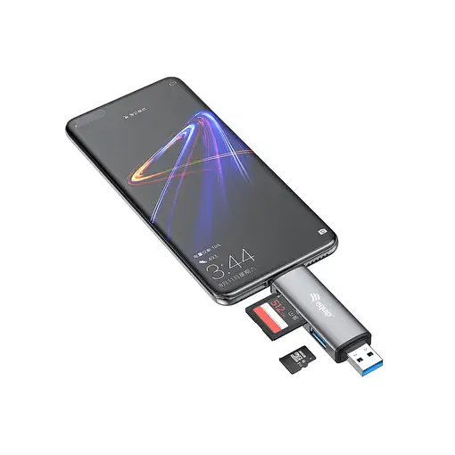 Equip 245460 lector de tarjeta USB 3.2 Gen 1 (3.1 Gen 1) Type-A/Type-C Gris
