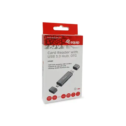 Equip 245460 lector de tarjeta USB 3.2 Gen 1 (3.1 Gen 1) Type-A/Type-C Gris