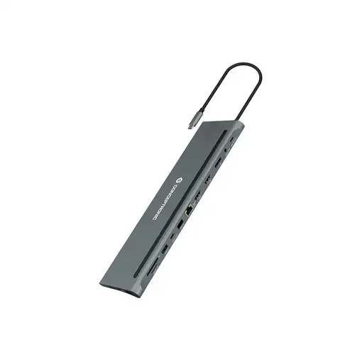Conceptronic DONN17G base para portátil y replicador de puertos Alámbrico USB 3.2