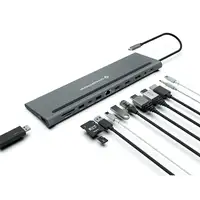 Conceptronic DONN17G base para portátil y replicador de puertos Alámbrico USB 3.2
